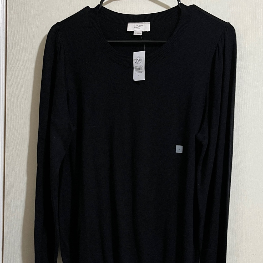 LOFT Classic Black Long Sleeve Tee